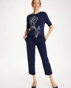 Relaxed Boyfriend Chino Crop Pants