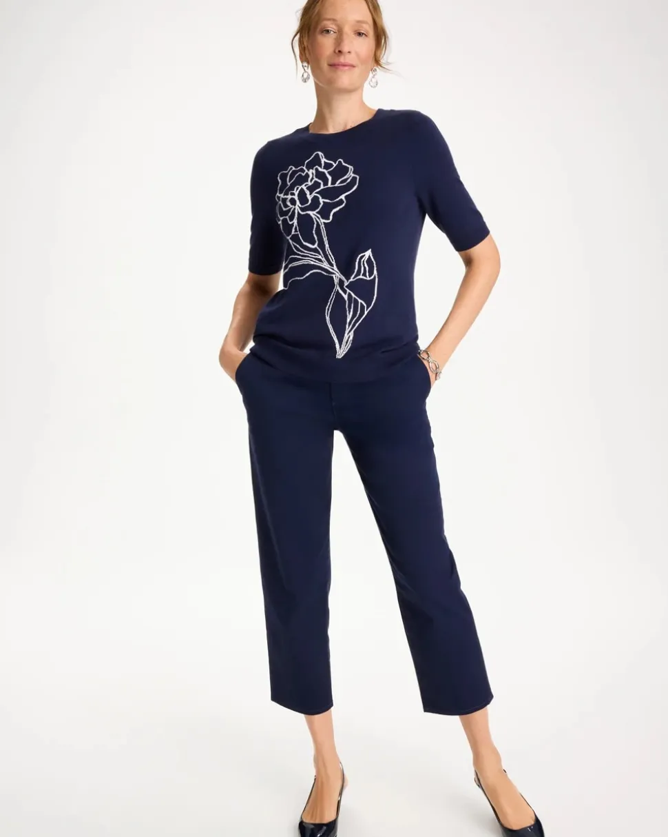 Relaxed Boyfriend Chino Crop Pants