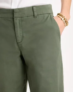 Relaxed Boyfriend Chino Crop Pants