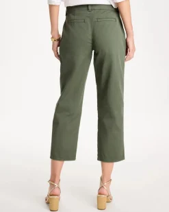 Relaxed Boyfriend Chino Crop Pants
