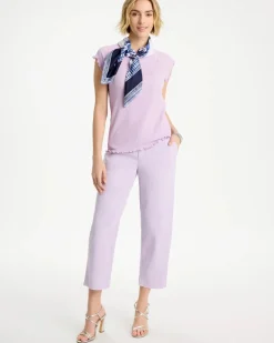 Relaxed Boyfriend Chino Crop Pants