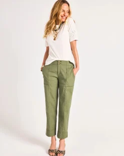Relaxed Linen Crop Pant