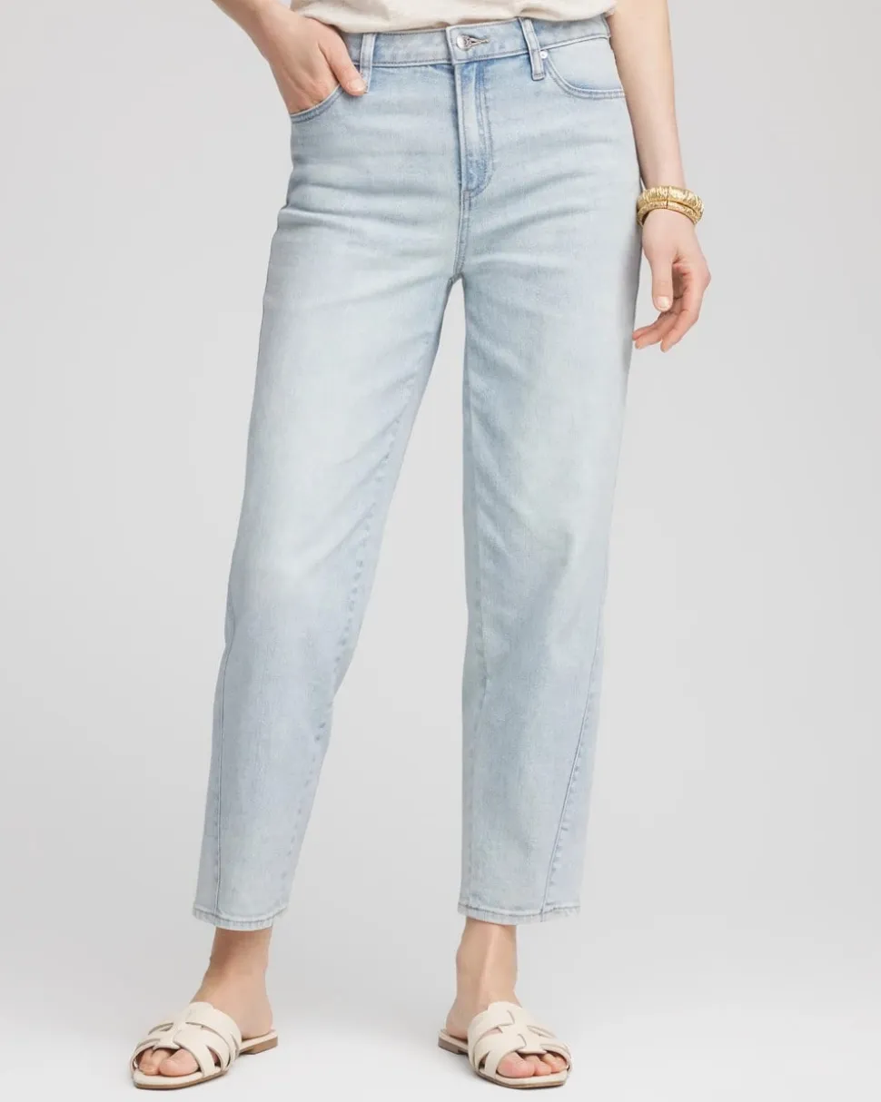 Relaxed Tapered Cropped Jeans