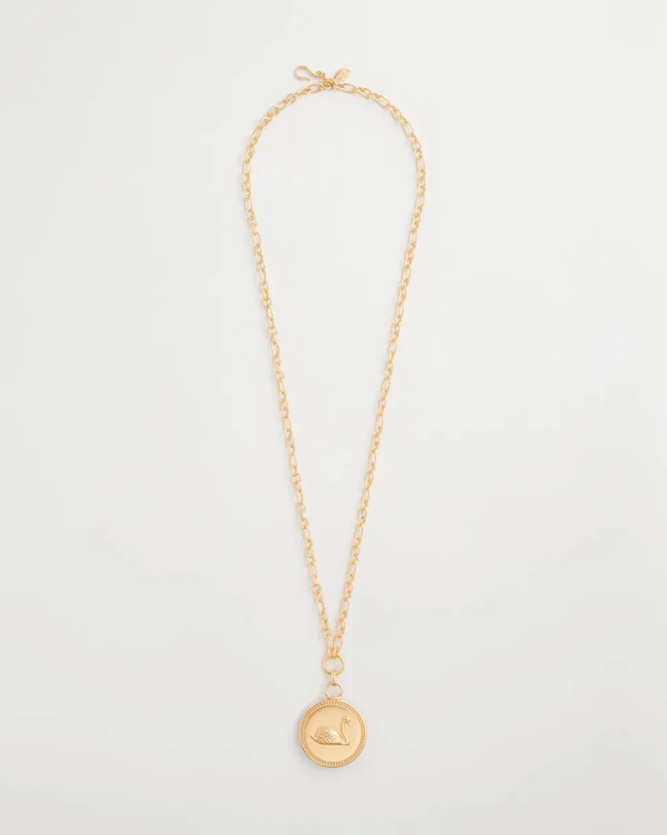 Reversible Swan Pendant Necklace