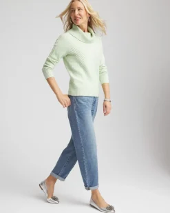 Ribbed Cowlneck Sweater