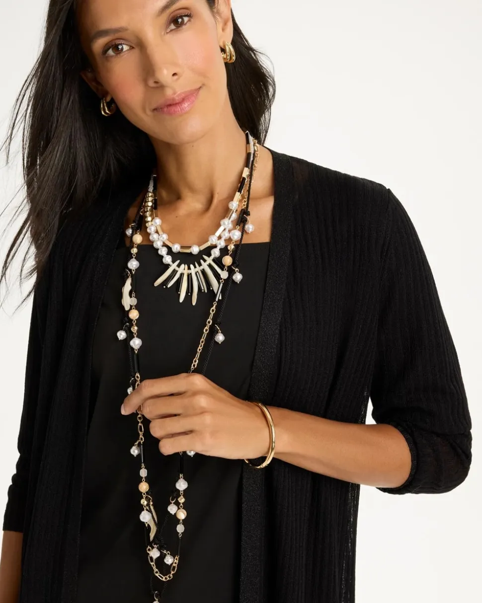 Rope Beaded Multi-Strand Necklace