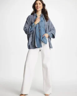 Rounded Hem Zip-Front Ruana