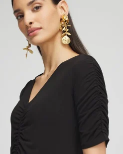 Ruched Jersey Midi Dress