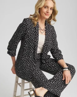 Ruched Sleeve Blazer