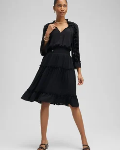 Ruffle Bell Sleeve Dress