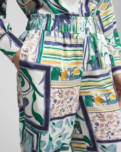 Sanibel Island Print Paperbag Pants