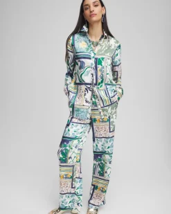 Sanibel Island Print Paperbag Pants