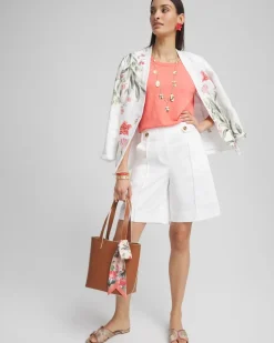 Sateen Tab-Front A-line Shorts