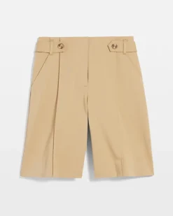Sateen Tab-Front A-line Shorts