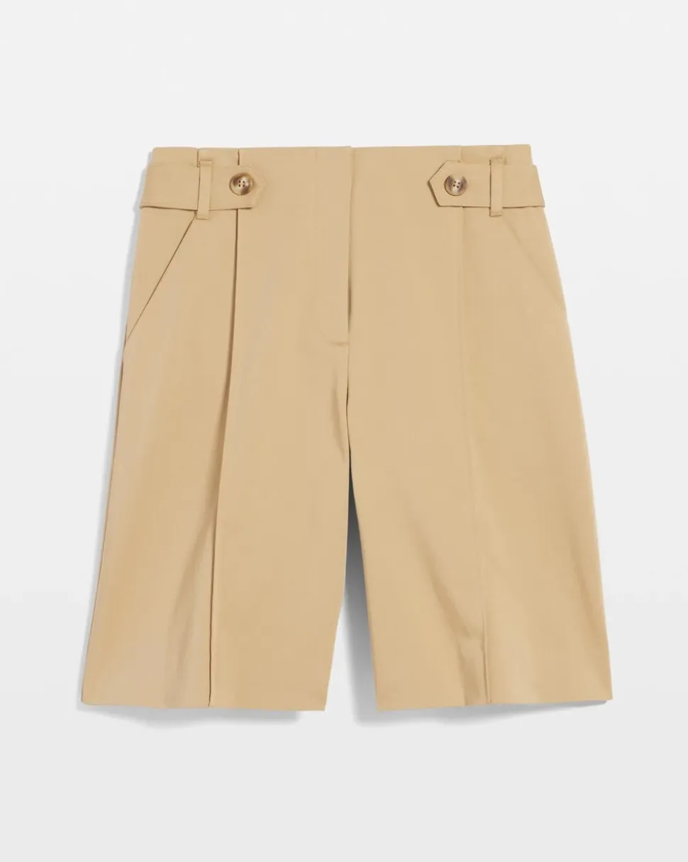 Sateen Tab-Front A-line Shorts