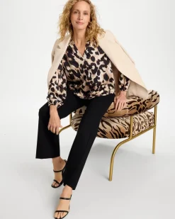 Satin Animal Print Blouse