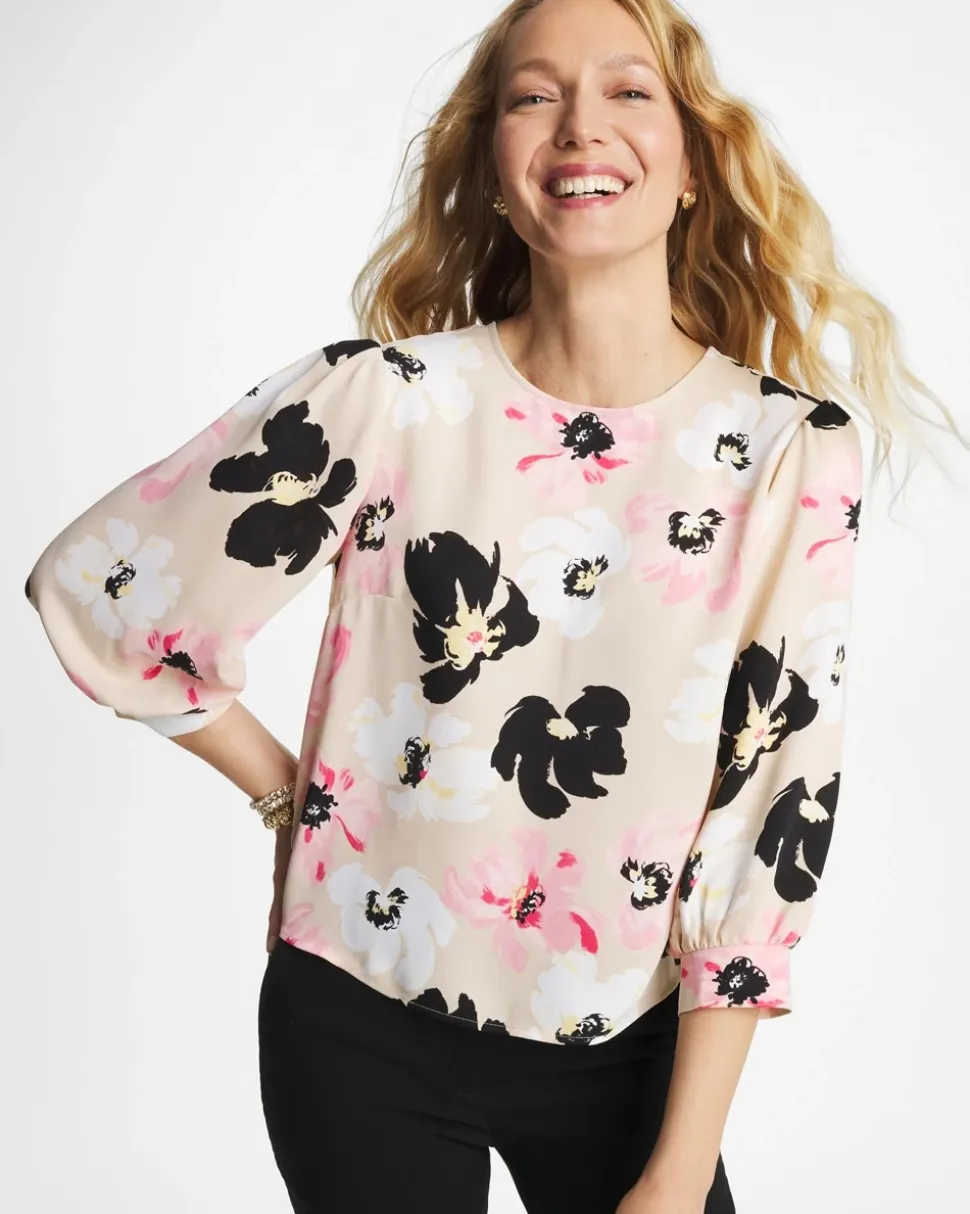 Satin Blossom Burst Top