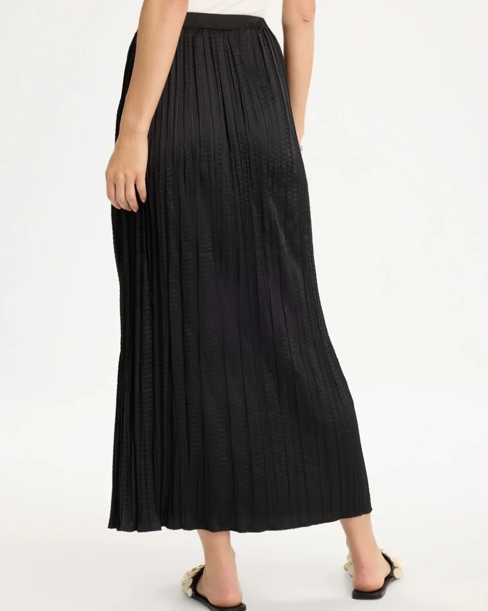 Satin Crinkle Maxi Skirt