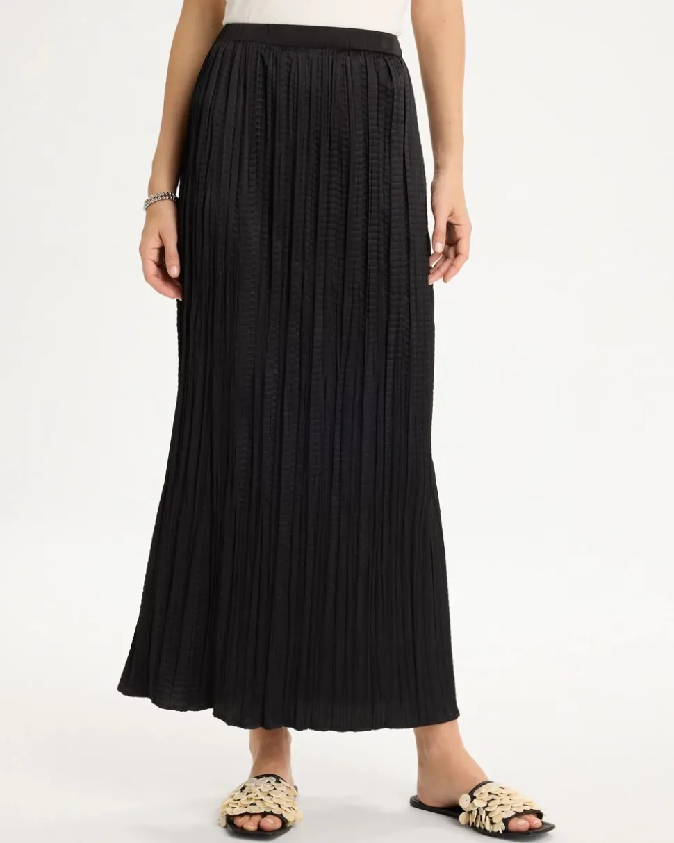 Satin Crinkle Maxi Skirt