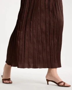 Satin Crinkle Maxi Skirt
