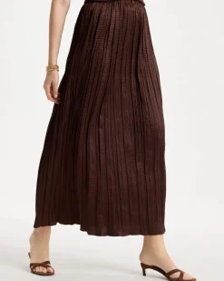 Satin Crinkle Maxi Skirt