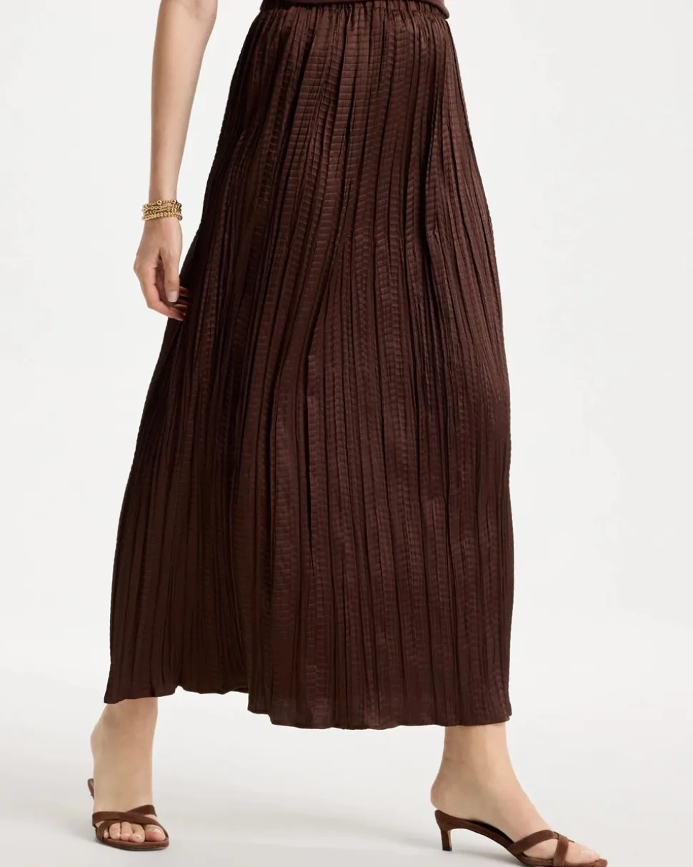 Satin Crinkle Maxi Skirt