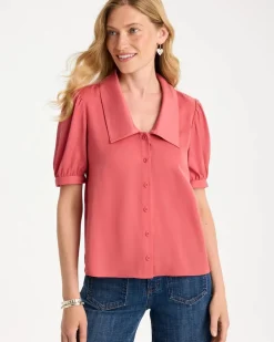 Satin Peter Pan Collar Blouse