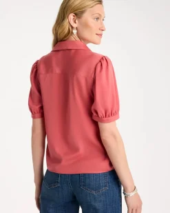Satin Peter Pan Collar Blouse