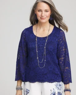 Scalloped Hem Lace Top
