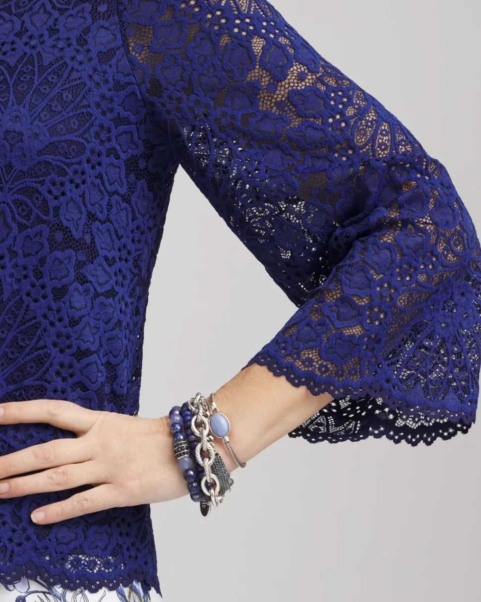 Scalloped Hem Lace Top