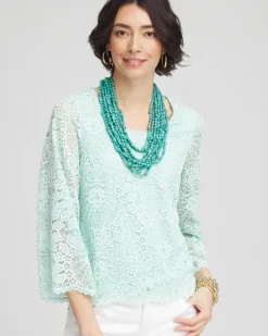 Scalloped Hem Lace Top