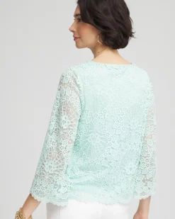 Scalloped Hem Lace Top