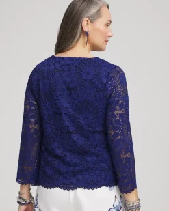 Scalloped Hem Lace Top