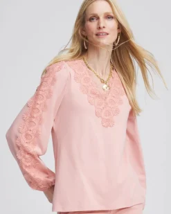 Scalloped-Lace Pima Top