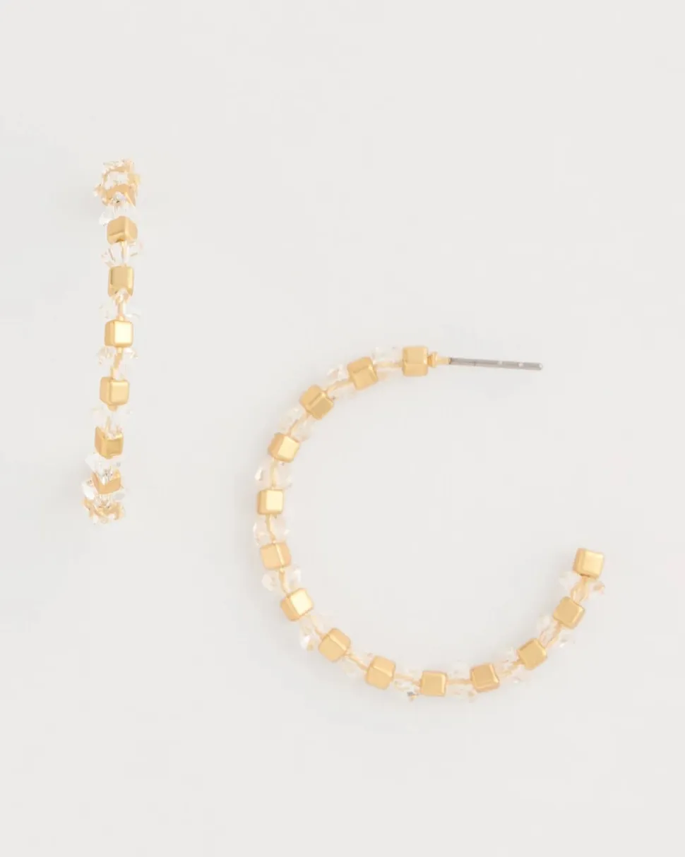 Sea Foam Hoop Earrings