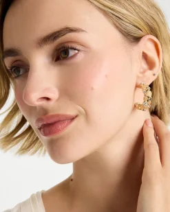 Sea Foam Hoop Earrings