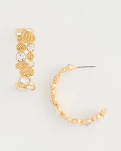 Sea Foam Hoop Earrings