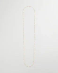 Sea Foam Long Single-Strand Necklace