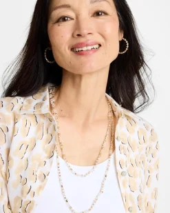 Sea Foam Long Single-Strand Necklace