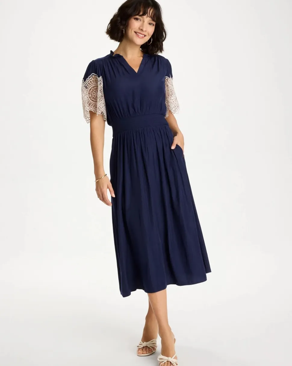 Sea Island Crinkled Midi Dress