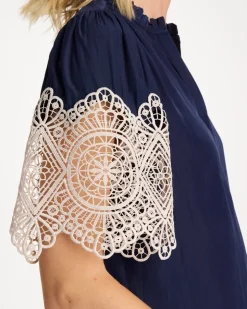 Sea Island Crochet Lace Blouse