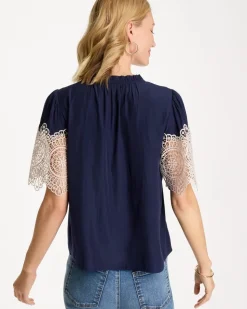 Sea Island Crochet Lace Blouse
