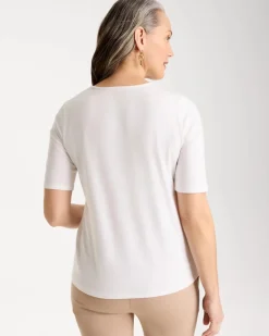 Sequin Embroidered Floral Tee