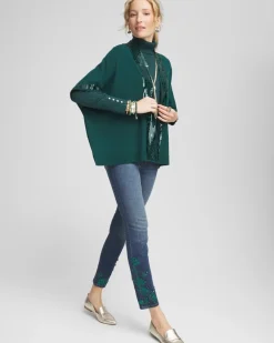 Sequin Placket Ruana