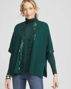 Sequin Placket Ruana