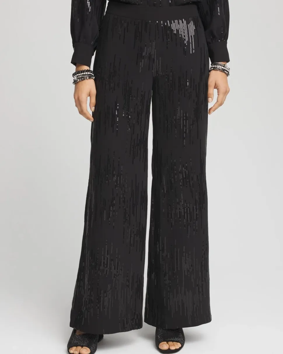 Sequin Wide Leg Pants