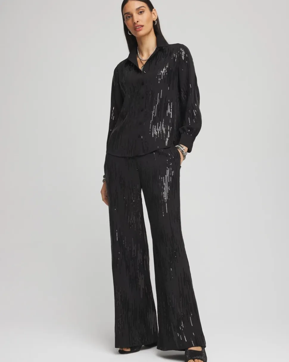 Sequin Wide Leg Pants