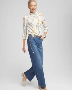 Shimmer Mockneck Pullover Sweater