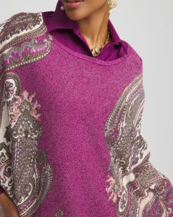 Shimmer Paisley Poncho
