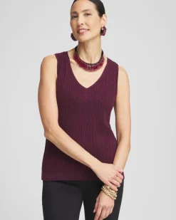 Shimmer Ribbed Sweater Tank